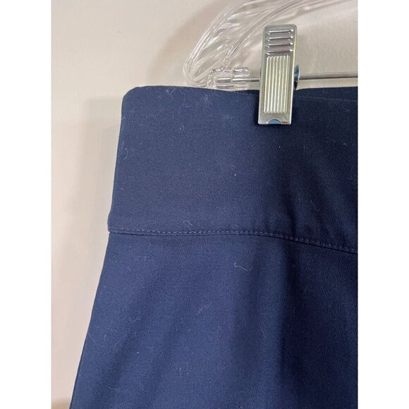 Old Navy Pant Women 24 Blue Pull On Neutral Office Minimalist Cropped 80s Retro - Picture 2 of 11